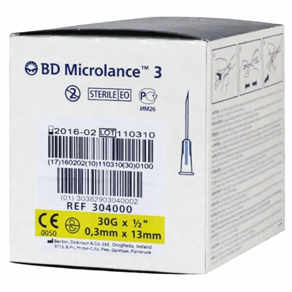 BD Microlance 3 Mezoterapi İğnesi 30 gr x 0,3 x 13 mm 100'lü
